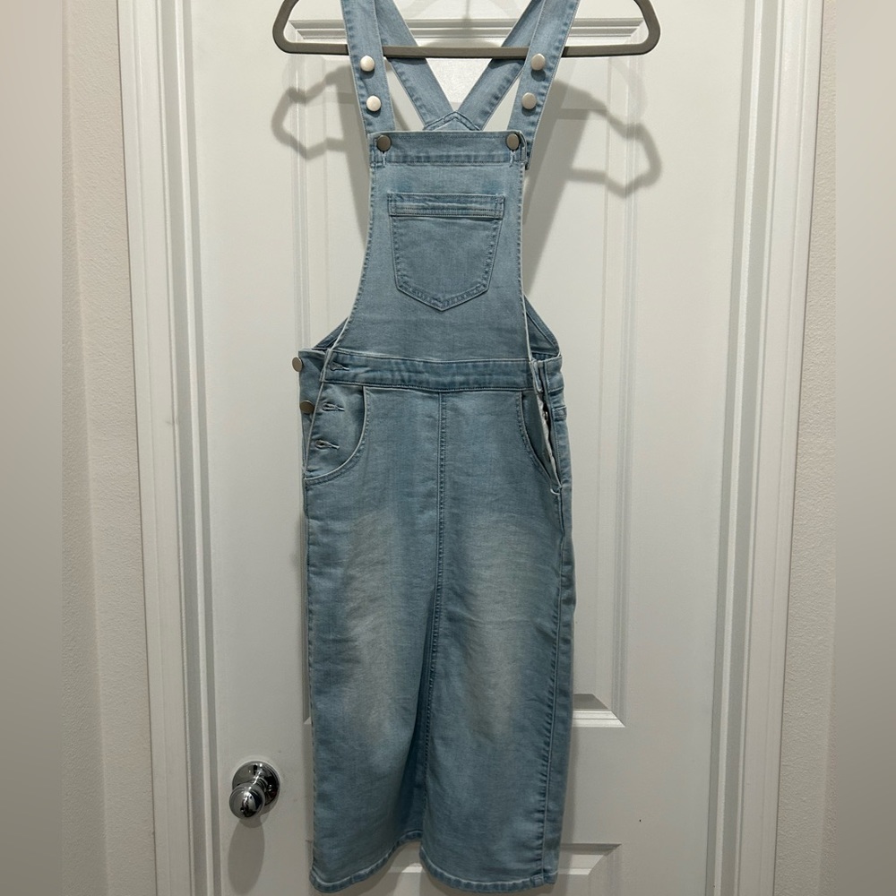 Denim overall dress